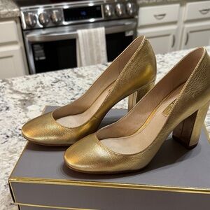 Louise et Cie Metallic Gold Heels